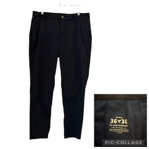 BirdDogs Boomstick Chino Pants Black Sz 36x30 Fit 34x29 Mens Comfortable Stretch